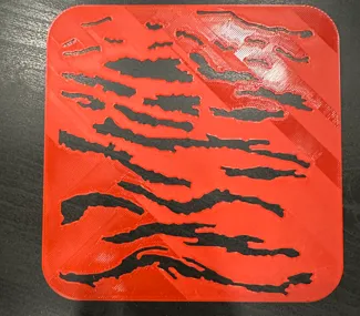 Tiger Camo Stencil