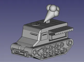 Heavy armored ice cream tracker truck