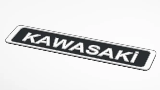 Kawasaki ATV tank emblem