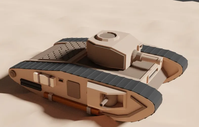 Indiana Jones Low Poly Tank