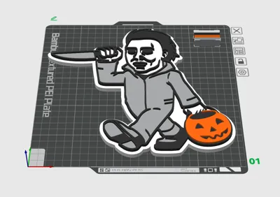 Michael Myers 3D Sign - Free 3D Print Model - MakerWorld