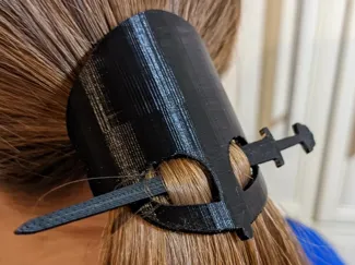 Viking Sword and Helm Hair Accessory