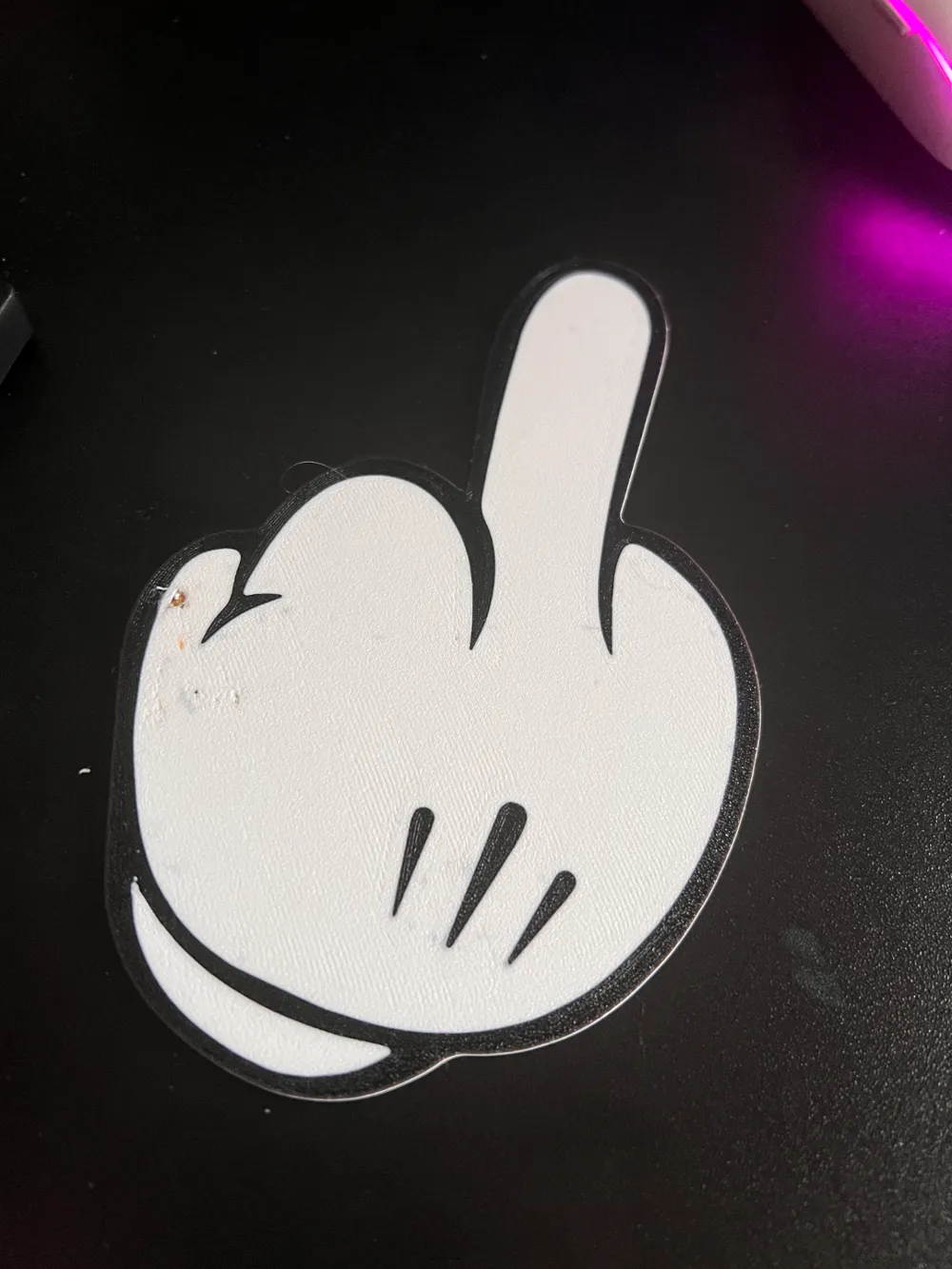 Colorbind Middle Finger MiddleFinger and MiddleFinger Keychain 2-Colour - Free 3D Print Model ...