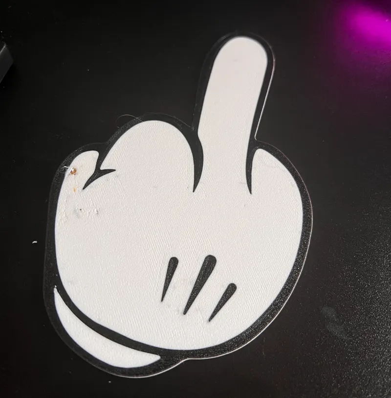 MiddleFinger and MiddleFinger Keychain 2-Colour