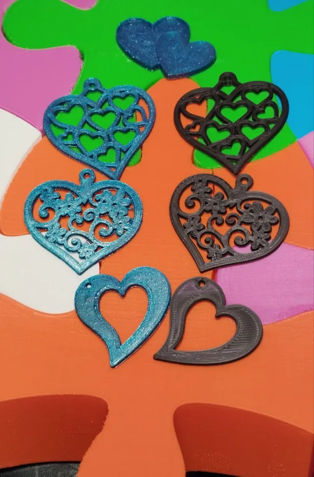 heart earrings, pendientes de corazon