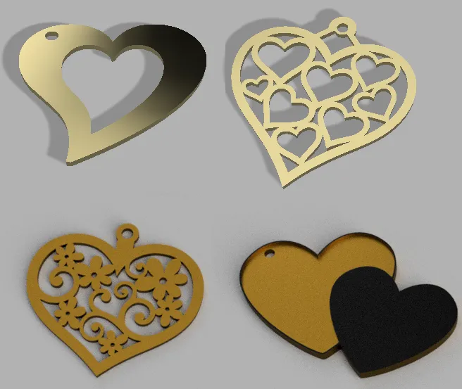 heart earrings, pendientes de corazon view 4