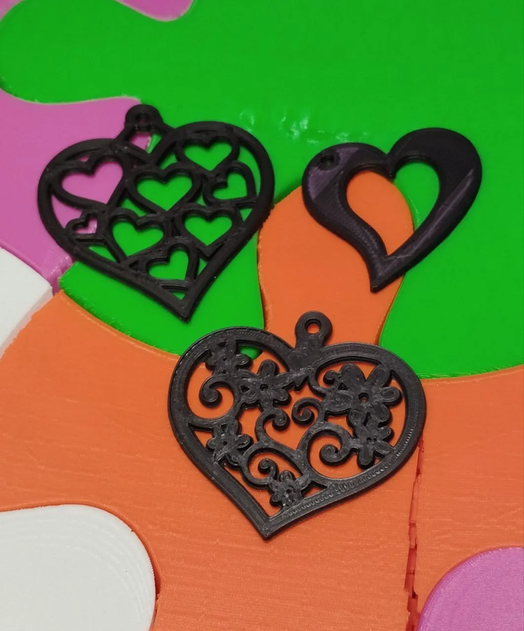 heart earrings, pendientes de corazon view 3