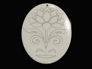 Lotus flower pendant, yoga key chain