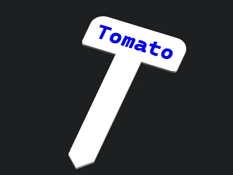 Custom Garden Markers from SVG and Text - OpenSCAD