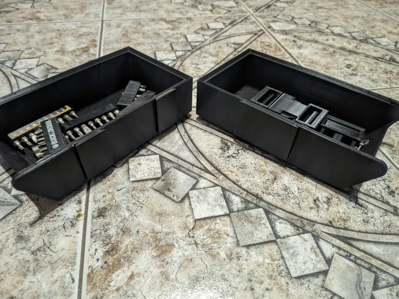 Stackable Interlocking Trays Left/Right Flat Sides