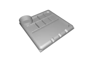 Paint Pallet with Cup Holder