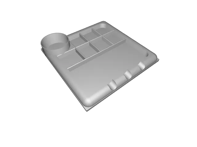 Paint Pallet with Cup Holder