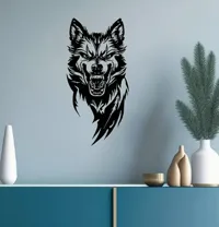 Décoration murale tête de loup — photo 1