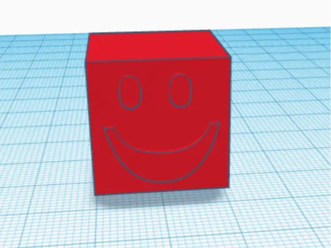 cool cube with smiley face