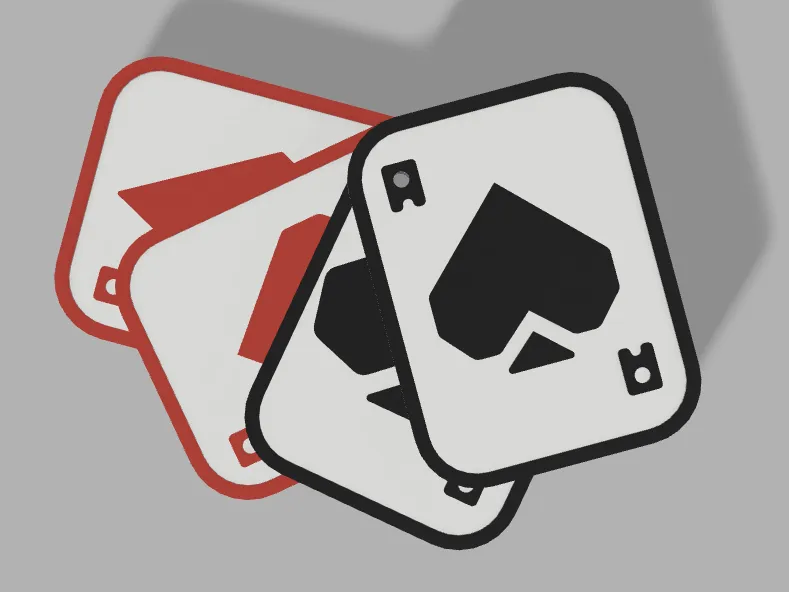 Playing card key chain