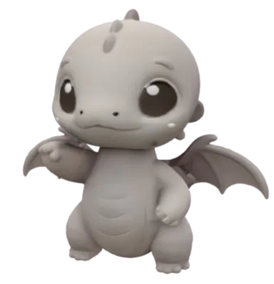 Cutie-Pie Standing Dragon