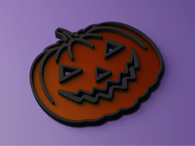 Pumpkin Face Coaster | Halloween