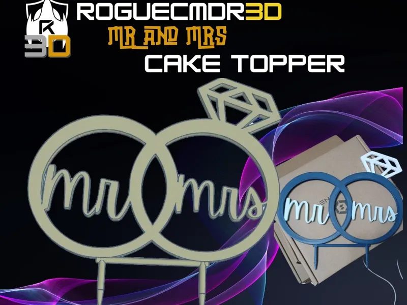 Mr Mrs Ring Wedding Cake Topper