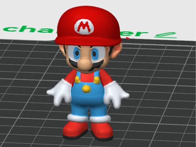 Mario 3D generation from Printmon (Painted)