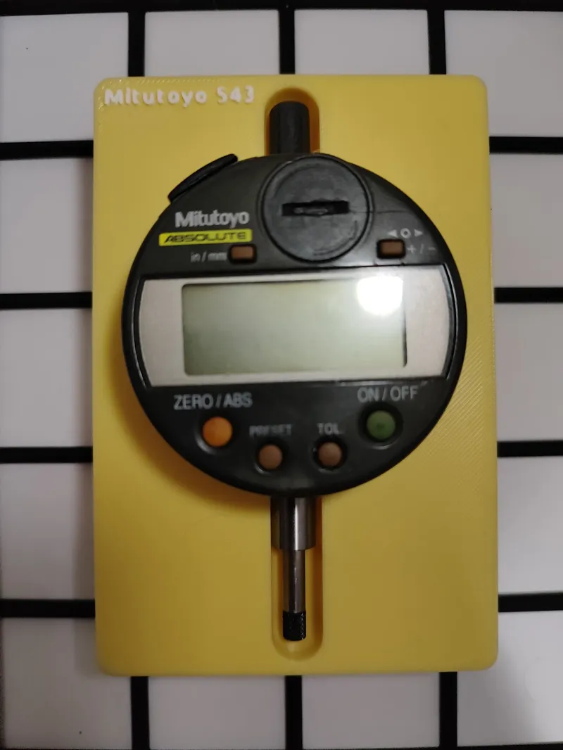 Gridfinity holder for Mitutoyo 543 dial indicator