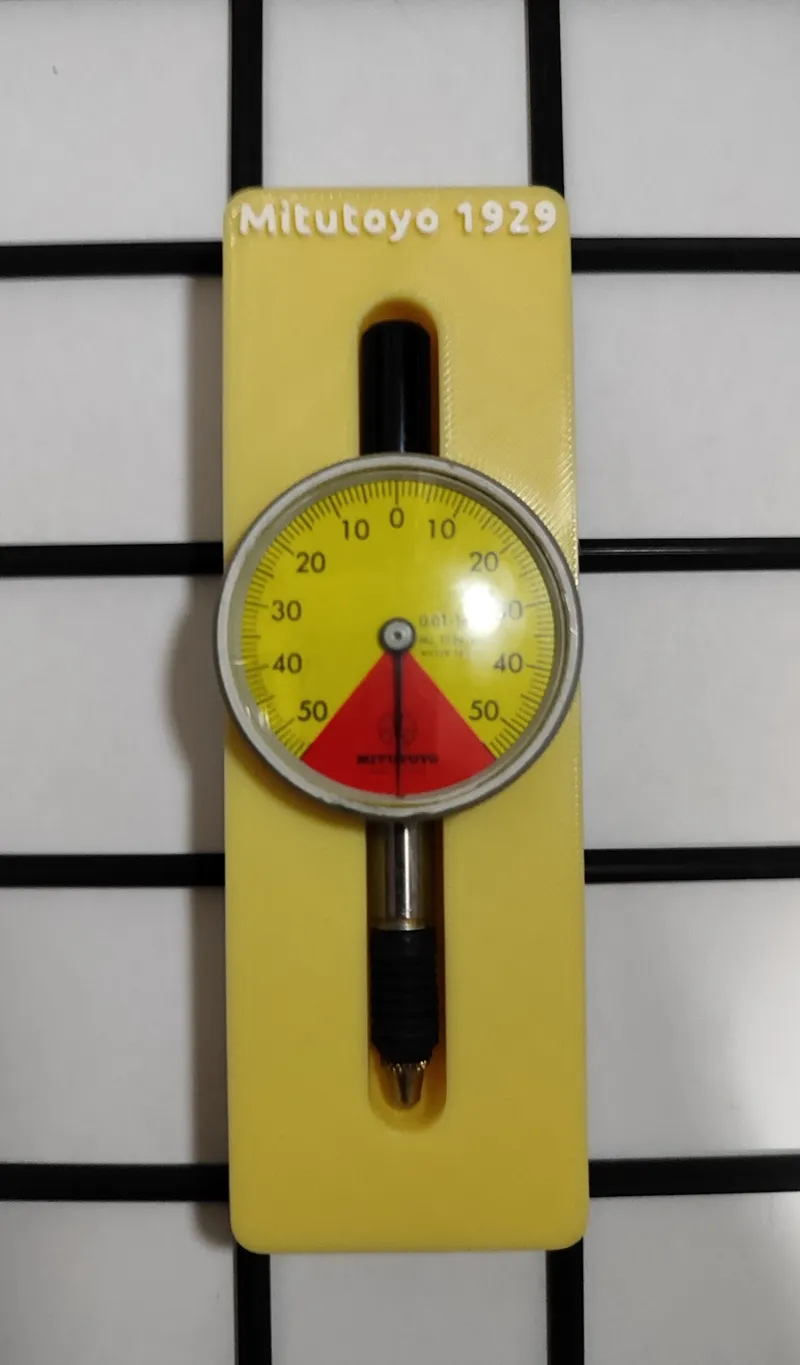 Gridfinity holder for Mitutoyo 1929 dial indicator