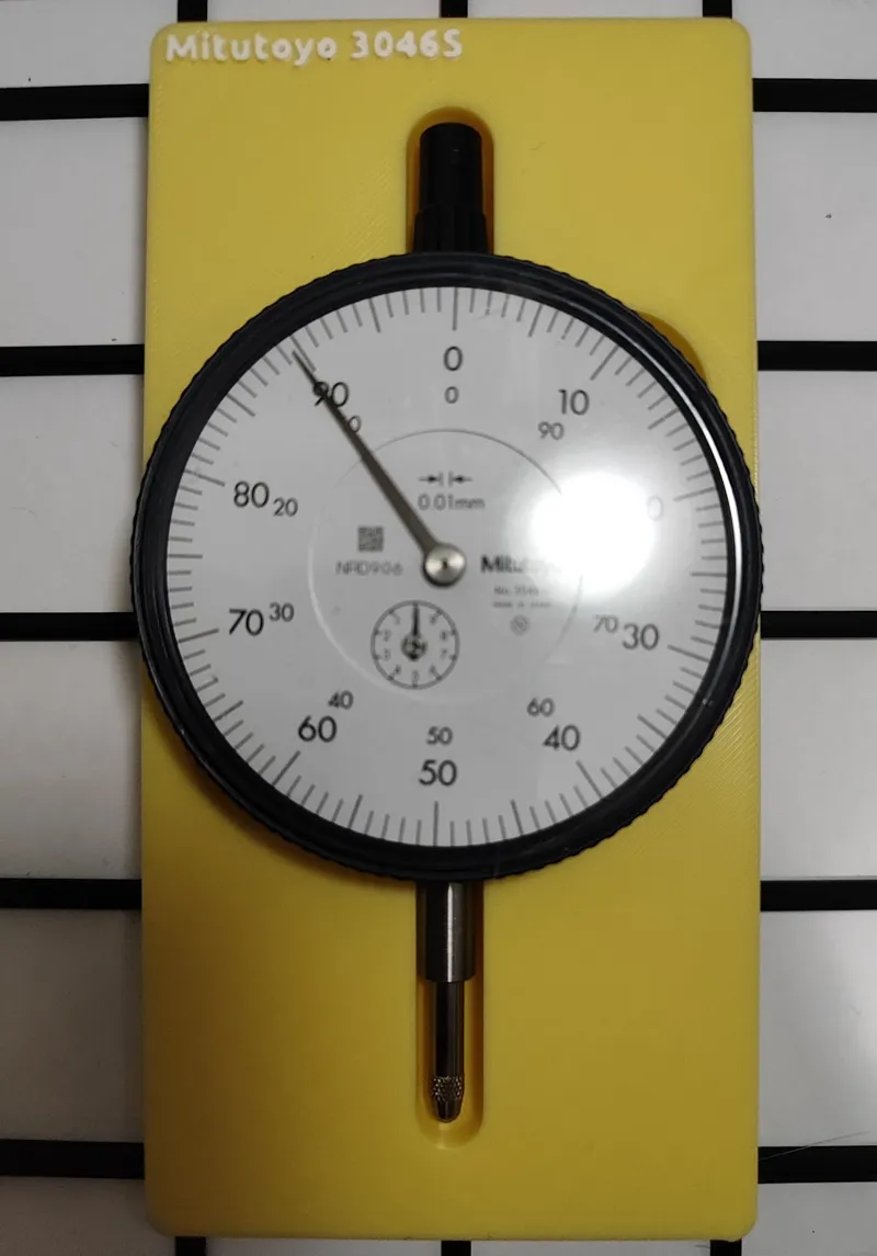 Gridfinity holder for Mitutoyo 3046S indicator