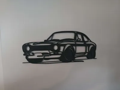 Classic Ford RS Wireframe Wall Art