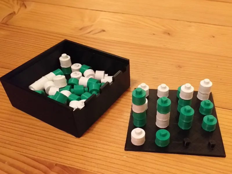 Four in row - connect 4 3D version with box