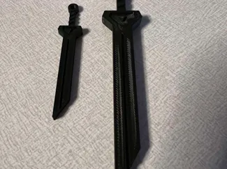Sci-Fi Sword charm - remixed with a chain hoop
