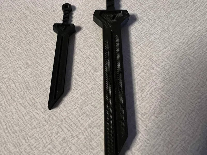 Sci-Fi Sword charm - remixed with a chain hoop