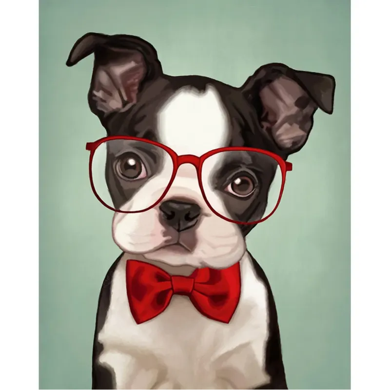 pup with glasses