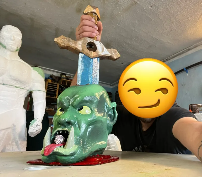 Orcs`s Head Dice Tower for TTRPG