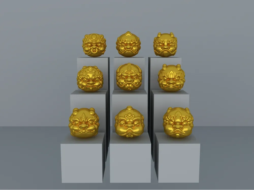 Good Luck Charm, Dragon's Nine Offspring, Chinese Style Small Ornament