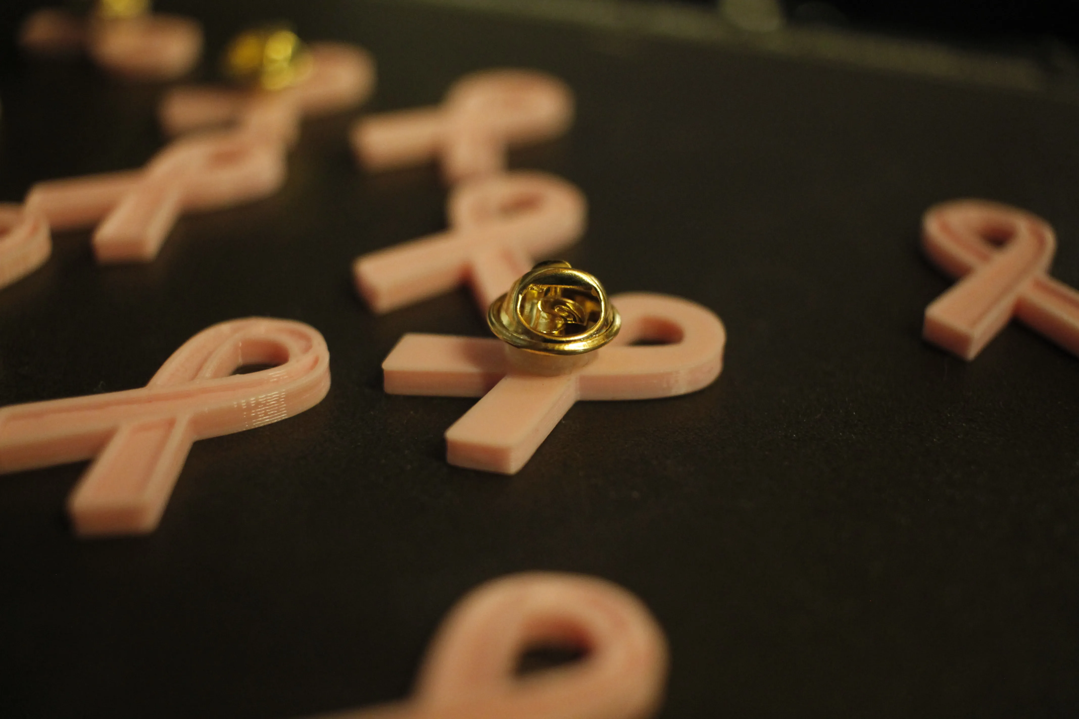 Breast cancer ribbon pin ( pink ribbon pin ) - Free 3D Print Model ...