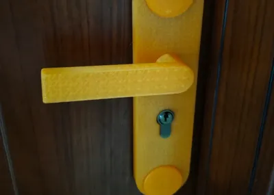 Bedroom door handle plate