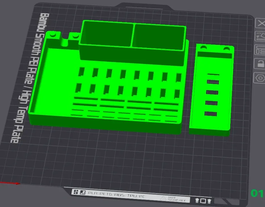 A desktop USB drive storage tray with a builtin 4port USB hub by J