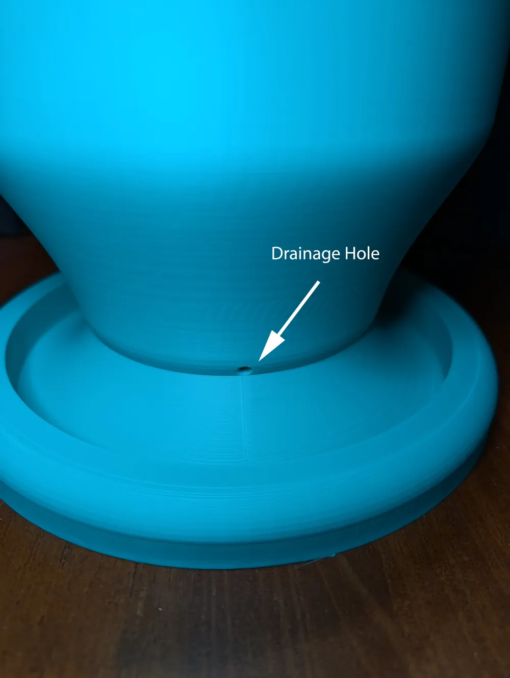 Big 'Ole Flower Pot /w drainage & built in saucer by PrinterMcgee