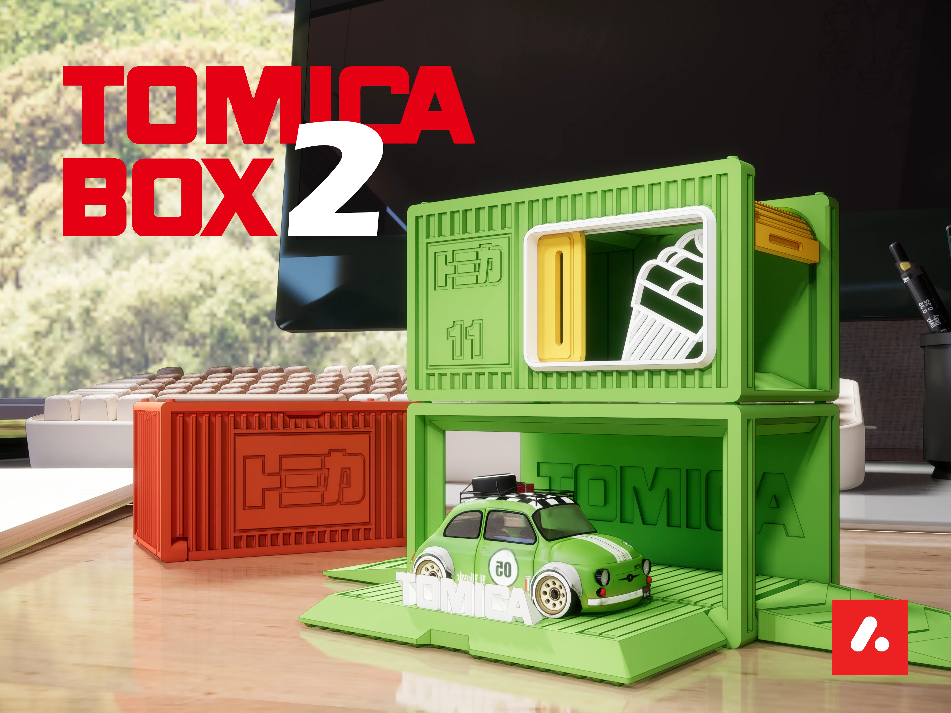 3Dプリント トミカ収納ボックス 2 - 無料3Dモデル -MakerWorld