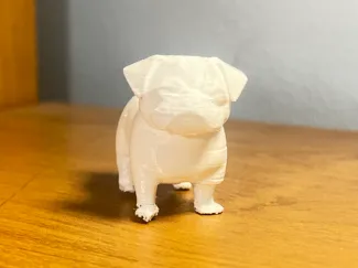 Cute little low poly pug puppy