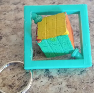 Rubik's cube keychain