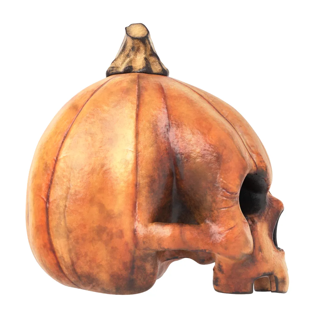 pumpkin skull head halloween - Free 3D Print Model - MakerWorld