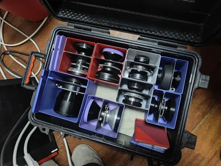 Lens box for famous large format lens in Linhof