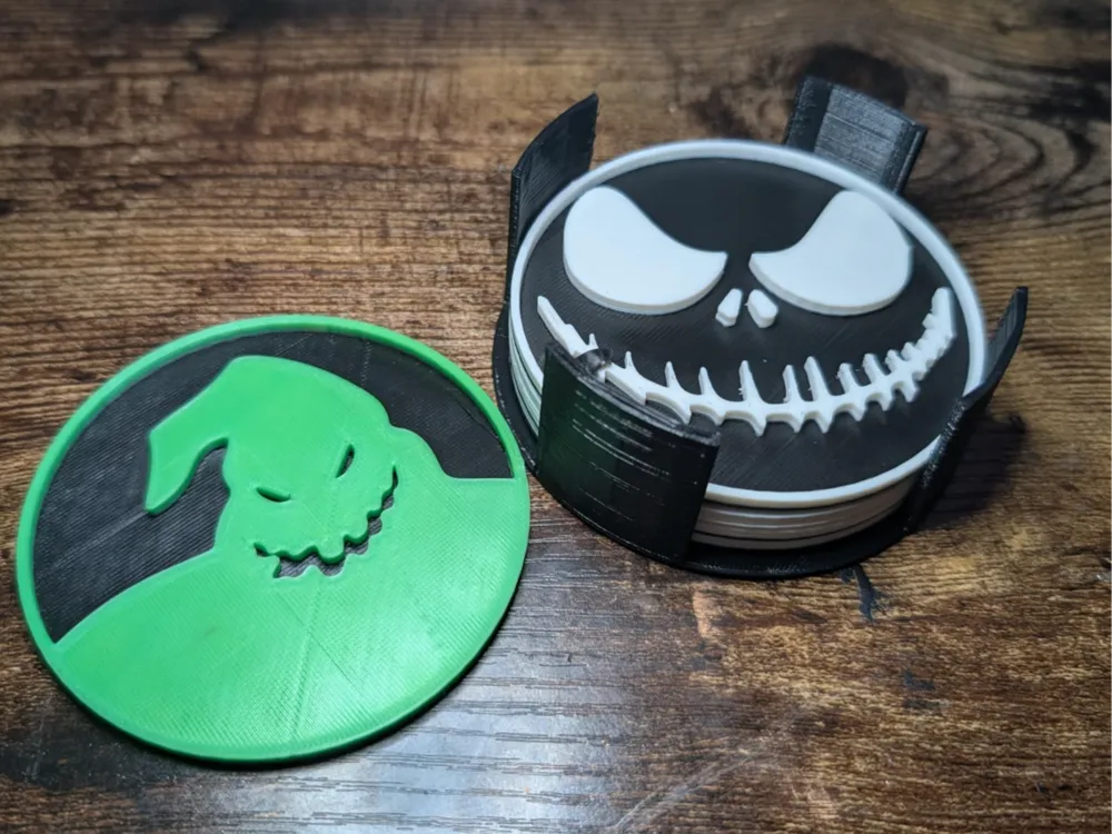 The Nightmare Before Christmas Coaster Set by The3DWonderland MakerWorld