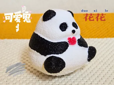Flower Panda Tumbler Figurine