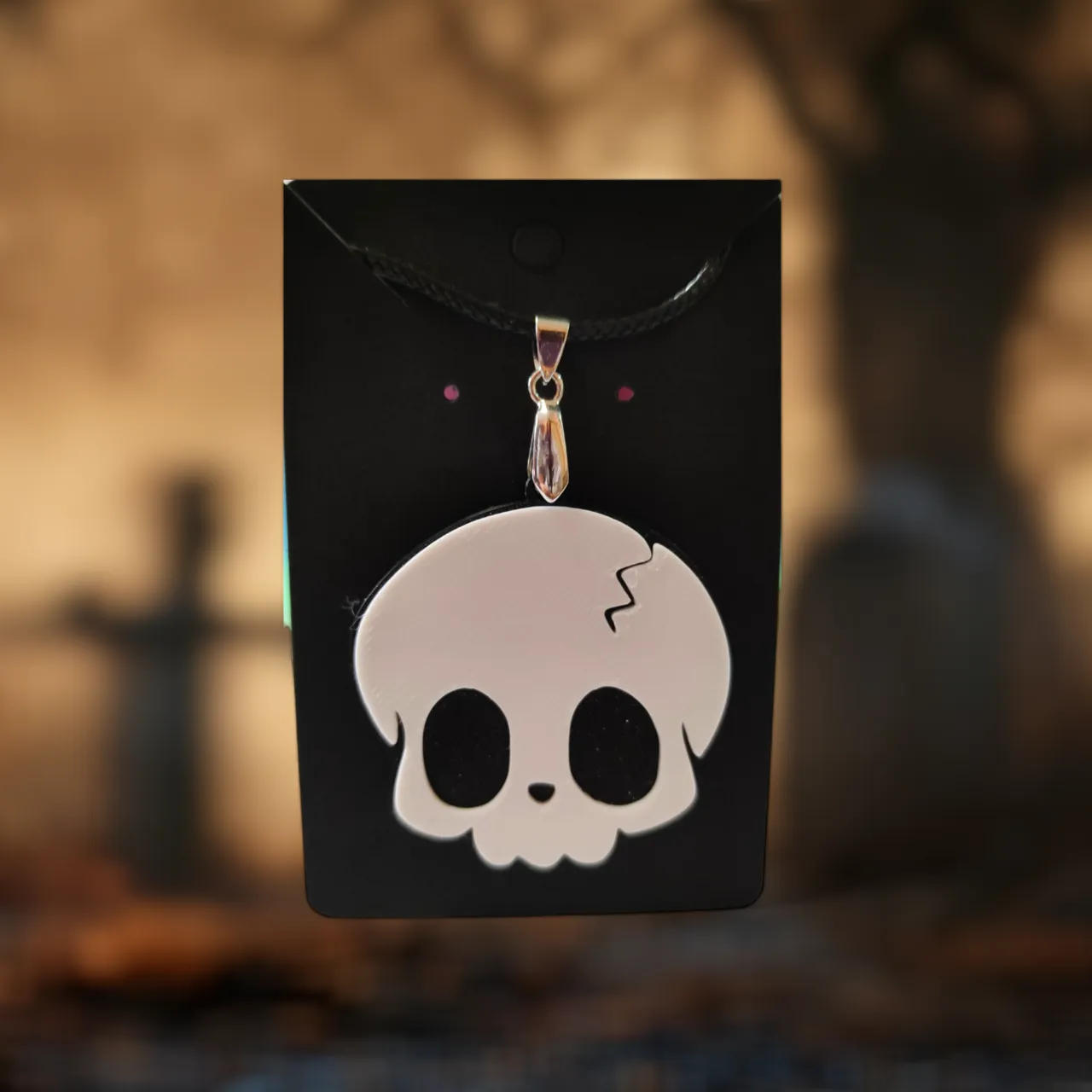 Cute Skull - Earrings and Necklace view 3