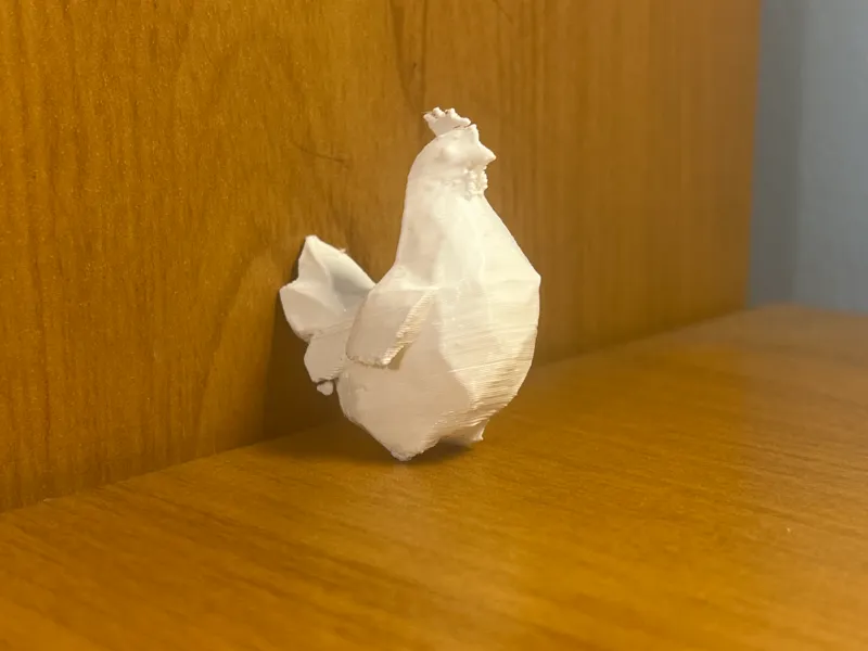 cute little chicken cock low poly