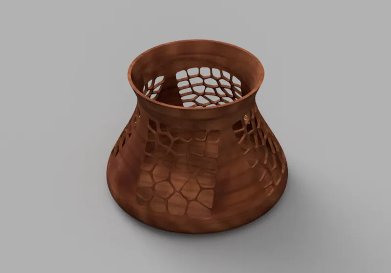 Voronoi Vase - 90mm diameter - 90mm in height