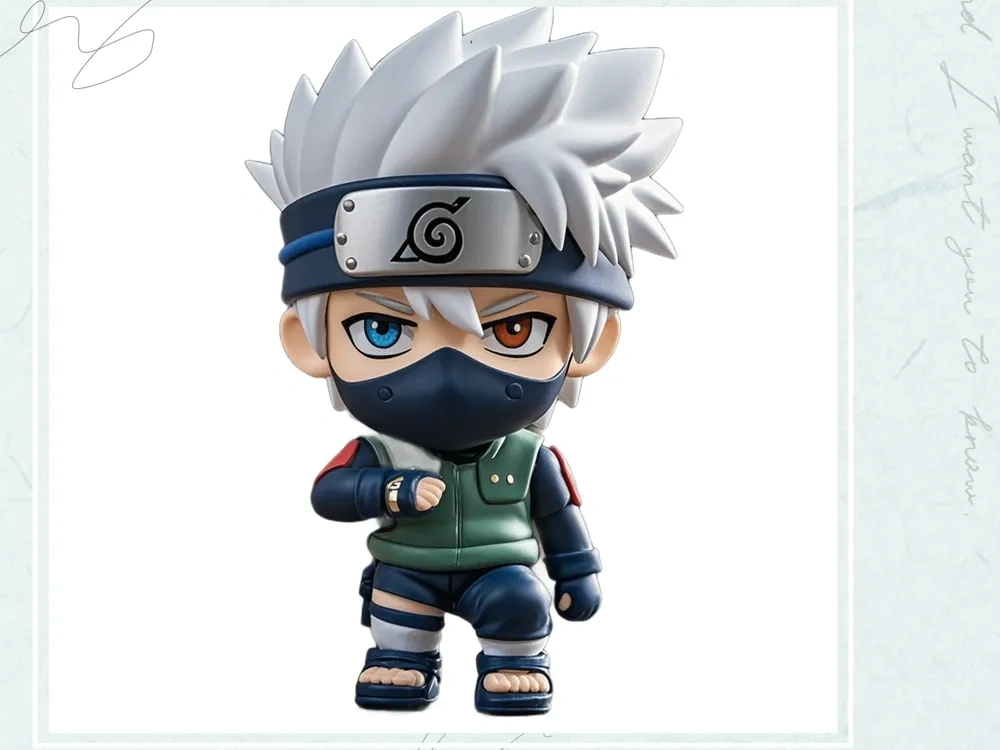 Q版卡卡西手办，复制忍者。