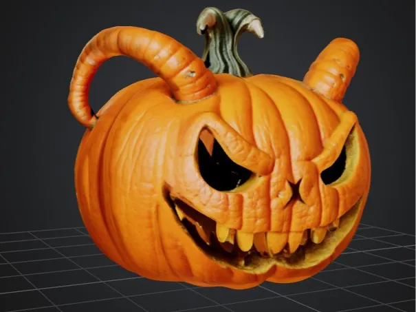 Pumpkin with horns