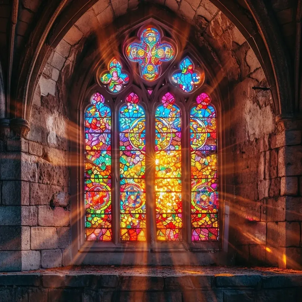 3D Printed Color Photo: Colored Glass Stained Glass Window by ...